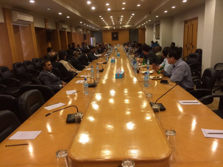 Delegates attending a meeting with Rice Exporters Associaiton of Pakistan (REAP)