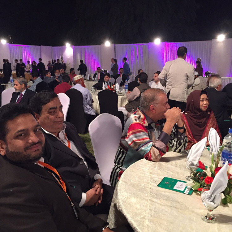 Delegates enjoying the dinner at Sindh Governor House